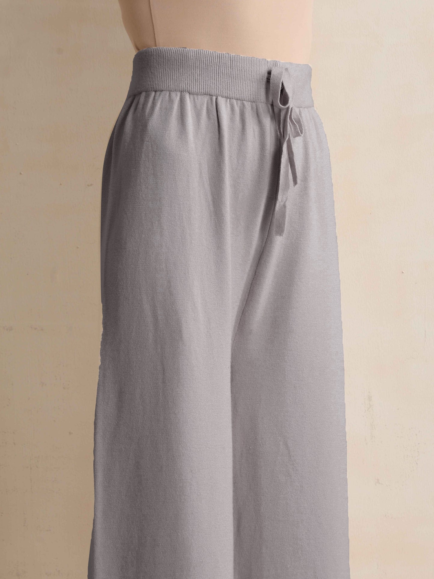 trueBrowns Grey Woollen Flared Pants | Swadesiicart