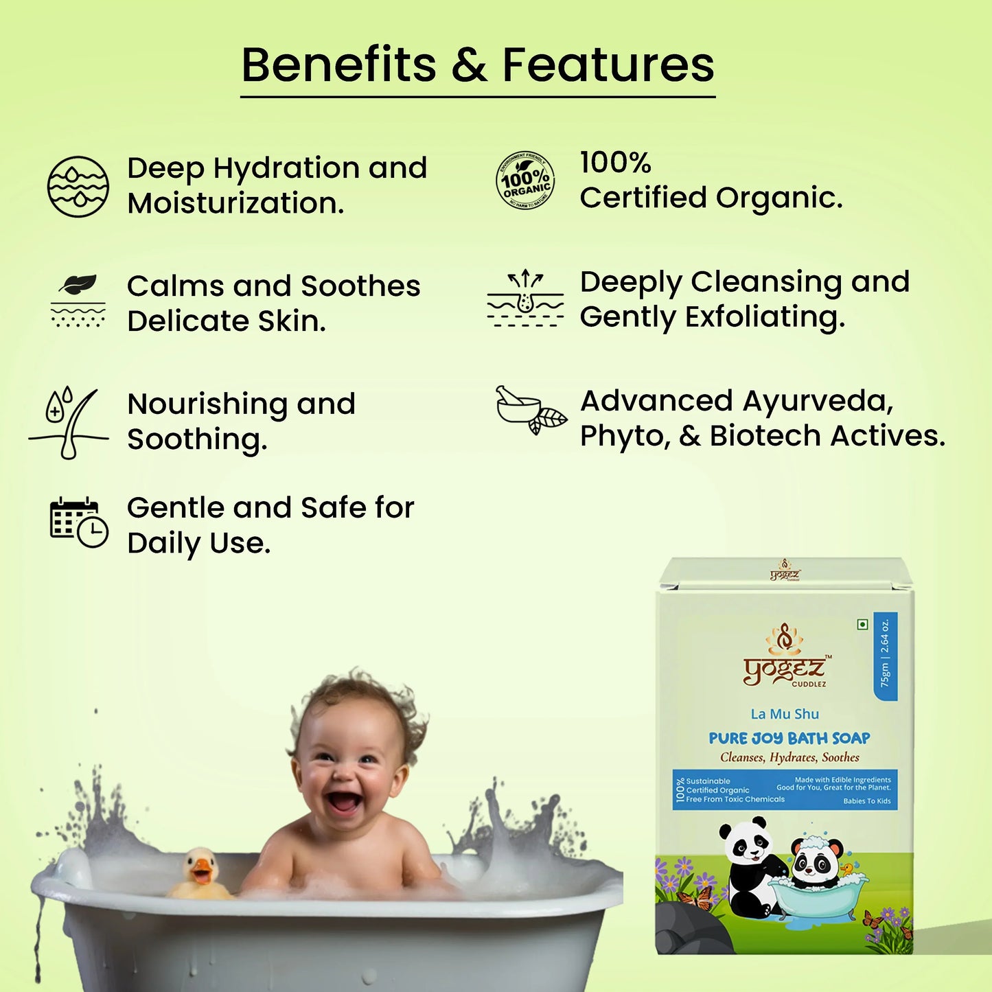 Yogez La Mu Shu Pure Joy Bath Soap - Swadesiicart