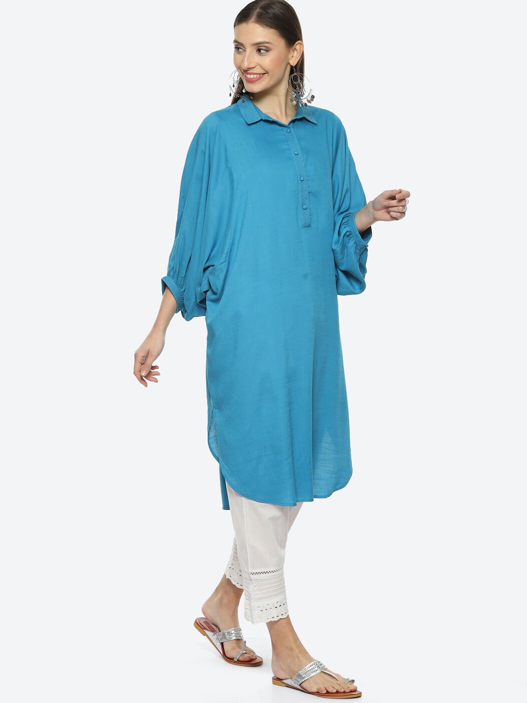 Biba Women Thread Work Pathani Kurta - Swadesiicart