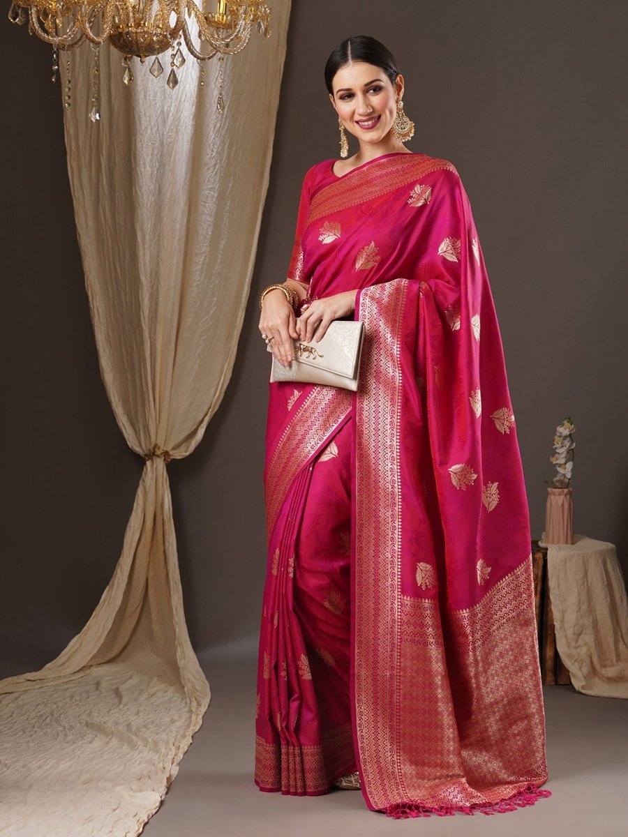 Anouk Woven Design Zari Silk Blend Banarasi Saree | Swadesiicart