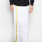 Sethukrishna Men White Double Layer Readymade Dhoti With Pocket | Swadesiicart