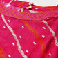 Anouk Leheriya Printed Halter Neck Thread Work Kurta - Swadesiicart