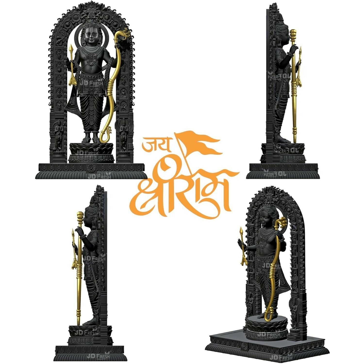 Jd Fresh Shree Ram Lalla Murti In Ayodhya Mandir Ramlalla Temple Idol - Swadesiicart
