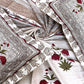 BELLA CASA Pink & Green Ethnic Motifs 350 TC Super King Bedsheet with 2 Pillow Covers
