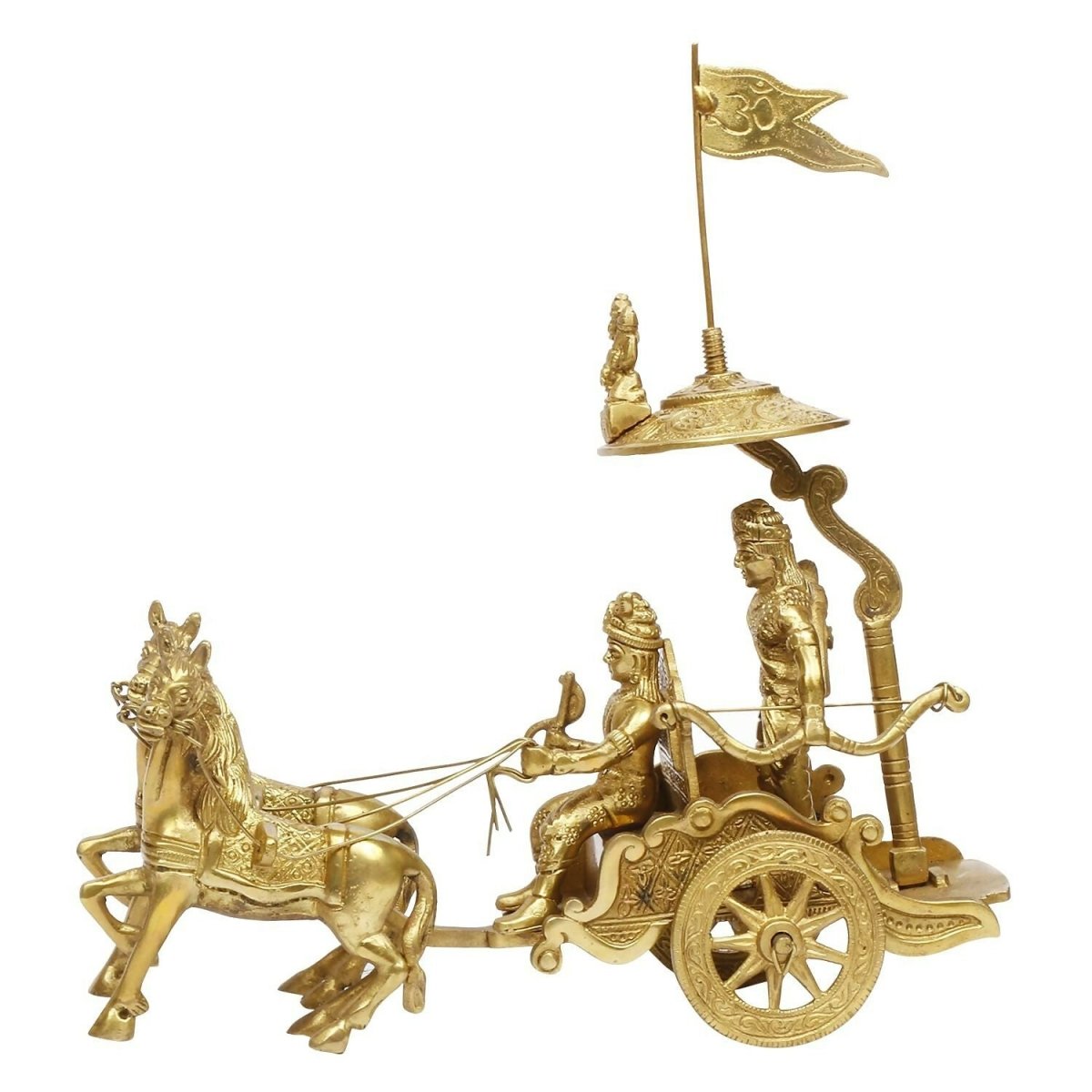 Artvarko Mahabharat Geeta Arjun Chariot Idol - Swadesiicart