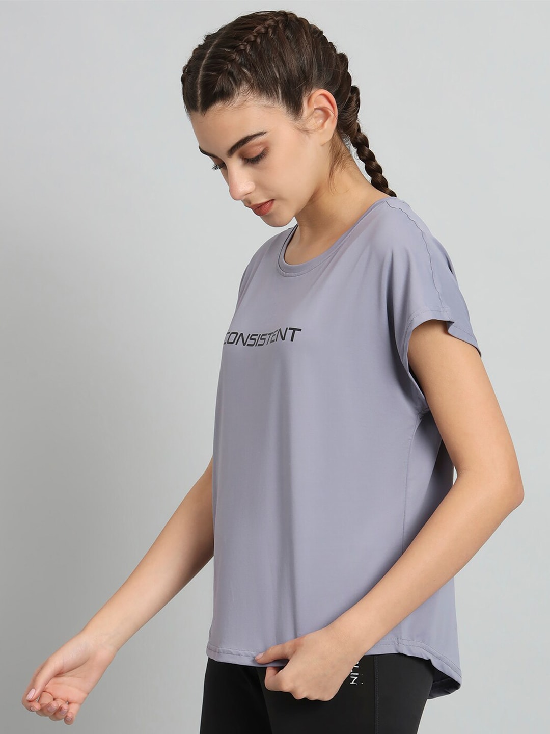 MKH Typography Printed Extended Sleeves Relaxed Fit Dri-FIT T-shirt - Swadesiicart
