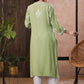 ADA Women Ethnic Motifs Embroidered Flared Sleeves Kurta