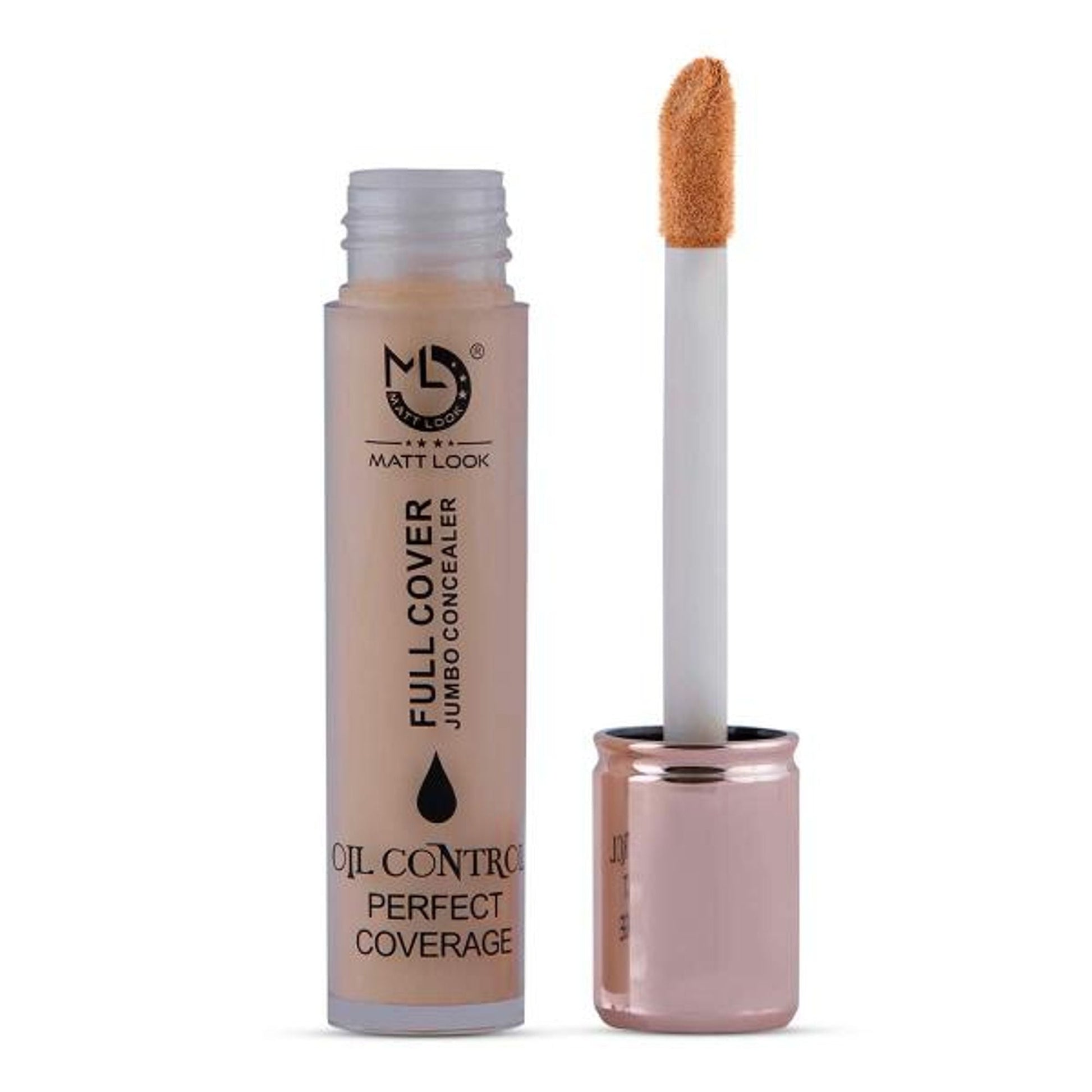 Matt Look Full Cover Jumbo Oil Control Perfect Coverage Concealer - Beige - Swadesiicart