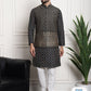 Sojanya Ethnic Motifs Woven Design Embroidered Straight Kurta & Churidar With Nehru Jacket | Swadesiicart