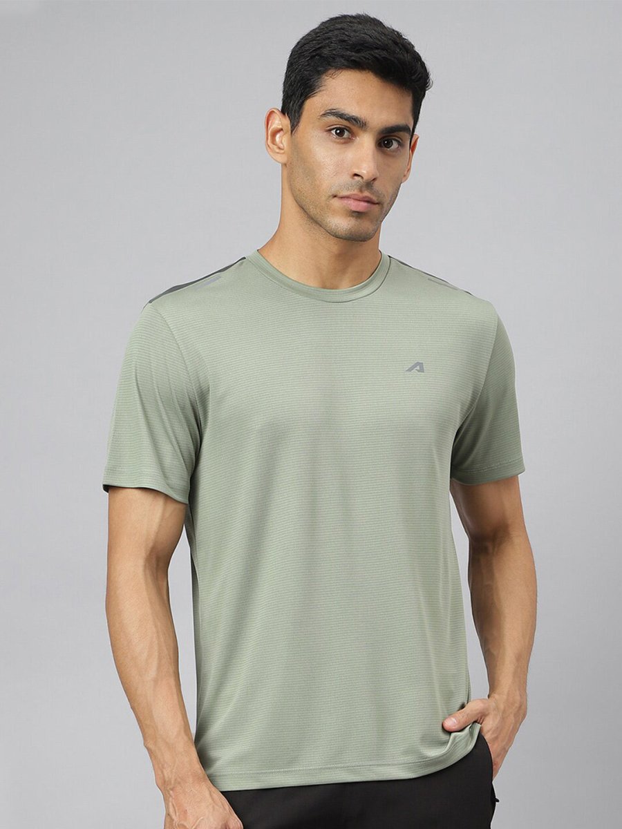 Alcis Men Drytech+ Anti-Static Slim-Fit Round Neck Running T-Shirt | Swadesiicart