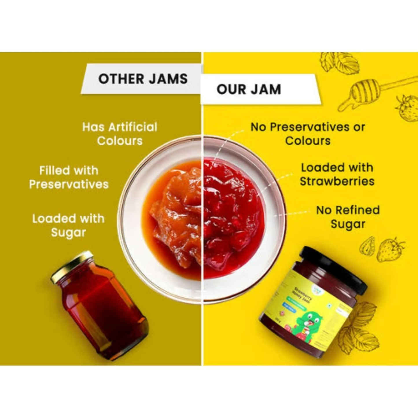Little Joys Strawberry Honey Jam - Swadesiicart