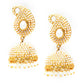 Anikas Creation Off-White & Gold-Polished Contemporary Jhumkas - Swadesiicart