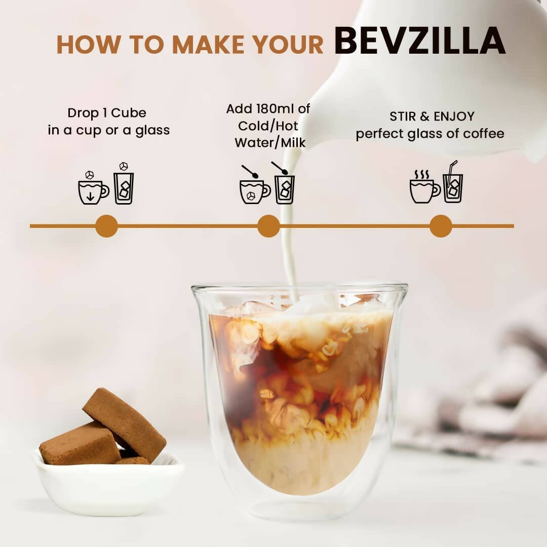 Bevzilla Instant Coffee Cubes Pack with Organic Date Palm Jaggery | Swadesiicart