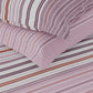 Nautica Bradford Pink & White Striped Cotton 160 TC King Bedsheet with 2 Pillow Covers - Swadesiicart