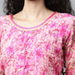 Souchii Beautiful Pink & peaches n cream Floral Layered Chiffon Midi Dress - Swadesiicart