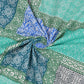 LIVING ROOTS Blue & Green Jaipur Printed 210 TC King Bedsheet with 2 Pillow Covers - Swadesiicart