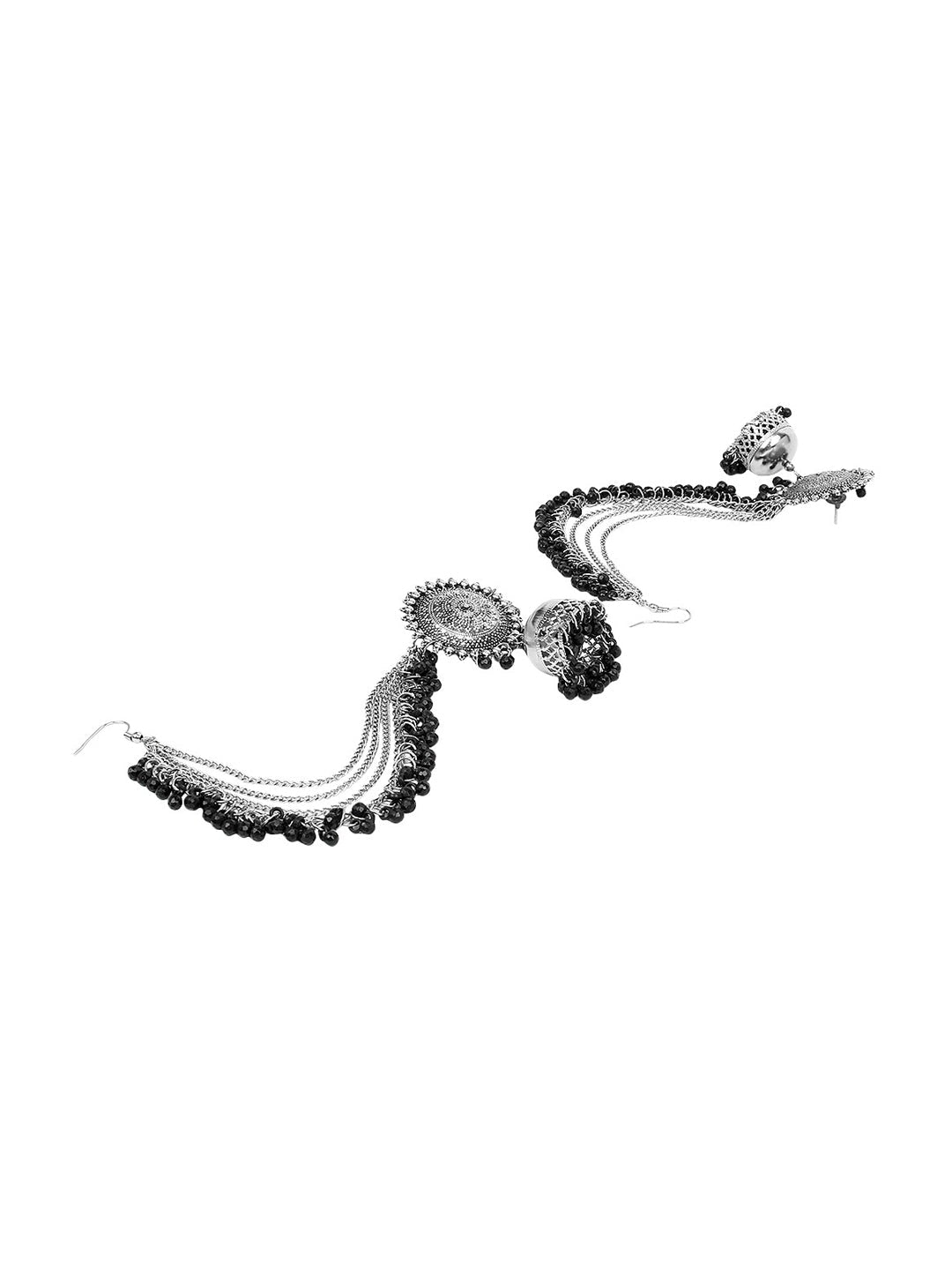 Cardinal Black Oxidised Maang Tikka Set | Swadesiicart