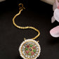NVR Women's Multicolor CZ Stone-Studded Borla Maang Tikka - Swadesiicart