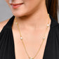 VOJ Gold-Polished Chain with White Hand Crafted Beads | Swadesiicart