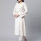 Ahalyaa Women Off White Colour Pure Cotton Printed Kurta Pant Set | Swadesiicart