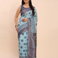 Shree Shyam Fashion Linen Cotton Sky Blue Saree