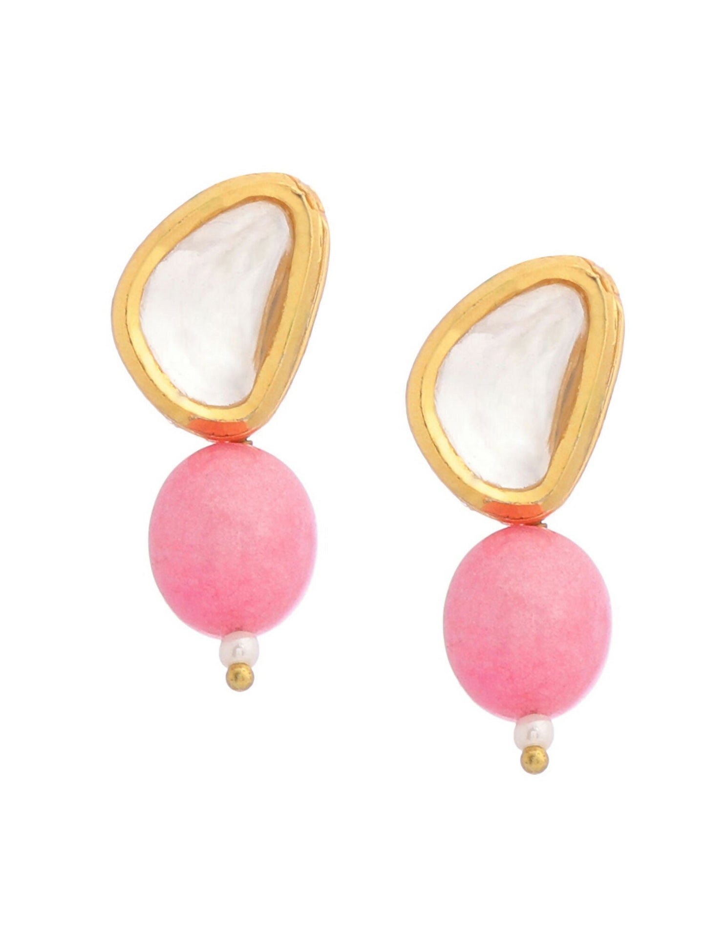 Ruby Raang Pink Kundan Studs | Swadesiicart