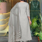 The52 Grey Women's Gorgeous Chinon Viscose Fabric Embroidered Work Straight Kurta Pant and Dupatta Set - Swadesiicart