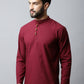 Even Apparels Maroon Color Pure Cotton Men's Kurta With Side Placket (SLD1182) | Swadesiicart