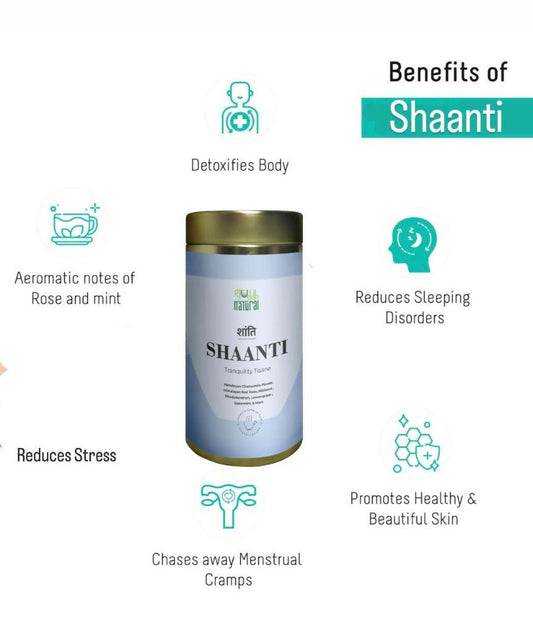 Shuddh Natural Calming Stress Relief Inside-Out Detox Shaanti Floral Tisane | Swadesiicart