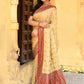 Joban Fashion Yellow Crepe Chiffon Pure Handloom Banarasi Silk Saree | Swadesiicart
