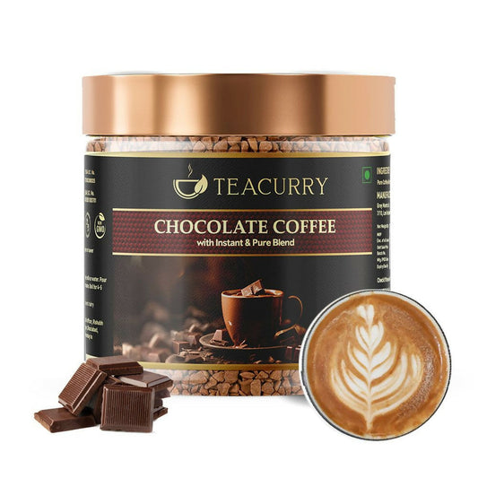 Teacurry Chocolate Instant Coffee Powder - Arabica Freeze Dried Coffee for Instant Hot & Cold Coffee - Teacurry