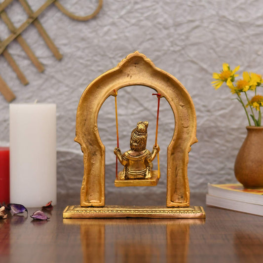 Collectible India Metal Laddu Gopal Idol - Swadesiicart
