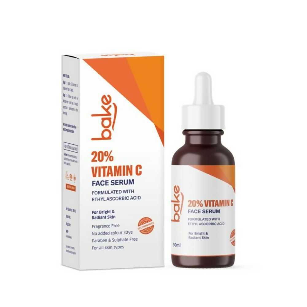 Bake 20% Vitamin C Face Serum With Ethyl Ascorbic Acid | Swadesiicart