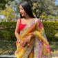 Vamsee Yellow Organza Saree - Swadesiicart