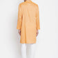Even Apparels Yellow Rayon Men's Kurta With Band Collar | Swadesiicart