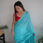 Vamsee Trendy Sequence Sky Blue Georgette Saree - Swadesiicart