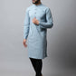 Even Apparels Blue Color Cotton Pure Cotton Men's Kurta With Side Placket (SLD1156) | Swadesiicart