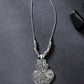 NVR Women's Silver-Toned German Silver Oxidised Pendant with Chain | Swadesiicart