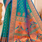 Shree Shyam Fashion Paithani Silk Sea Green Saree