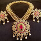 AD Ruby Bridal Traditional Necklace Set