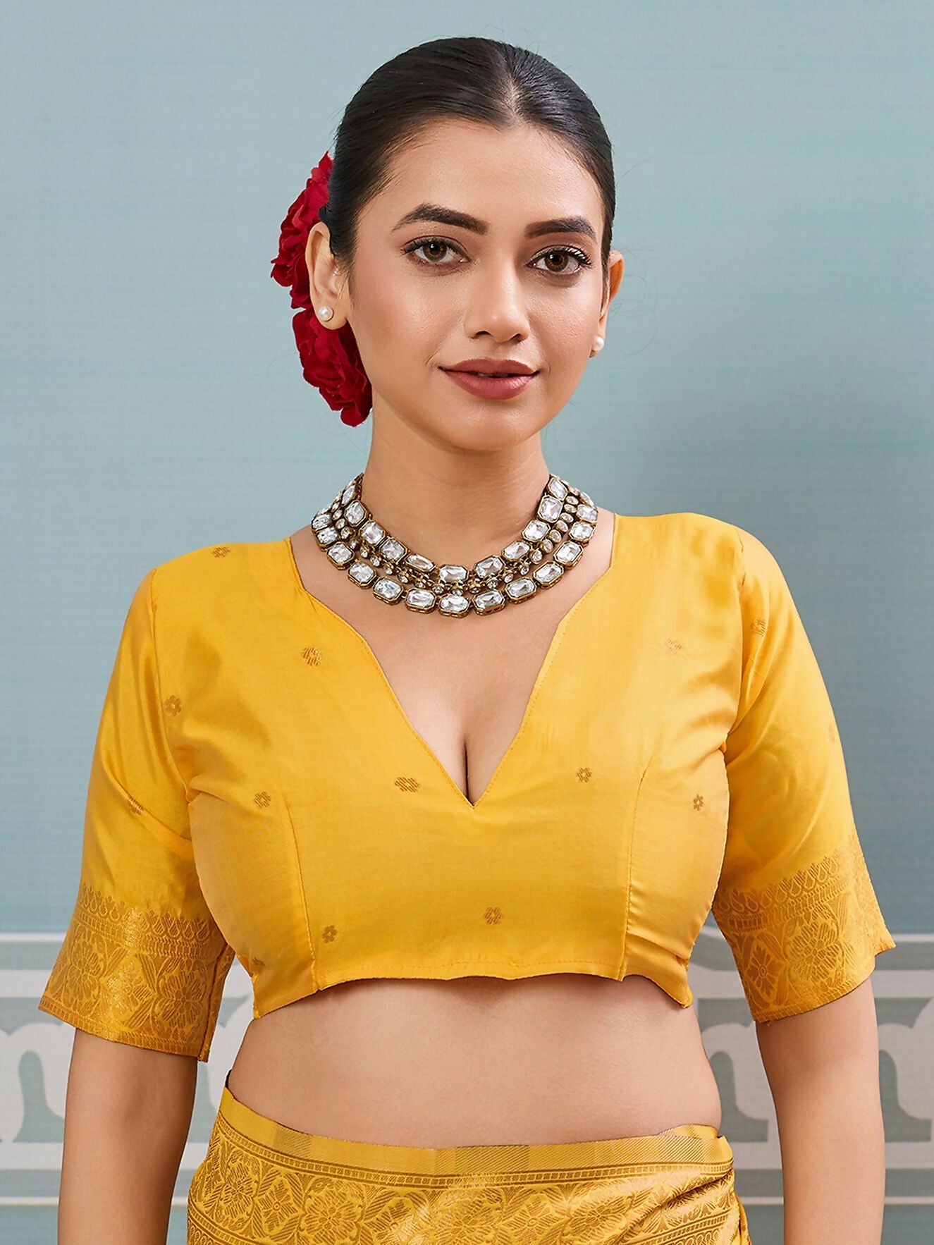 Shree Shyam Fashion Yellow Silk Saree