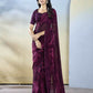 Wine Georgette Designer Printed Ready to Wear Saree - Samyana | Swadesiicart