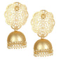 Joban Fashion Women Matte Gold Brass Jhumka | Swadesiicart