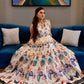Casual Designer Offwhite Cotton Silk Gown - Anbazaar