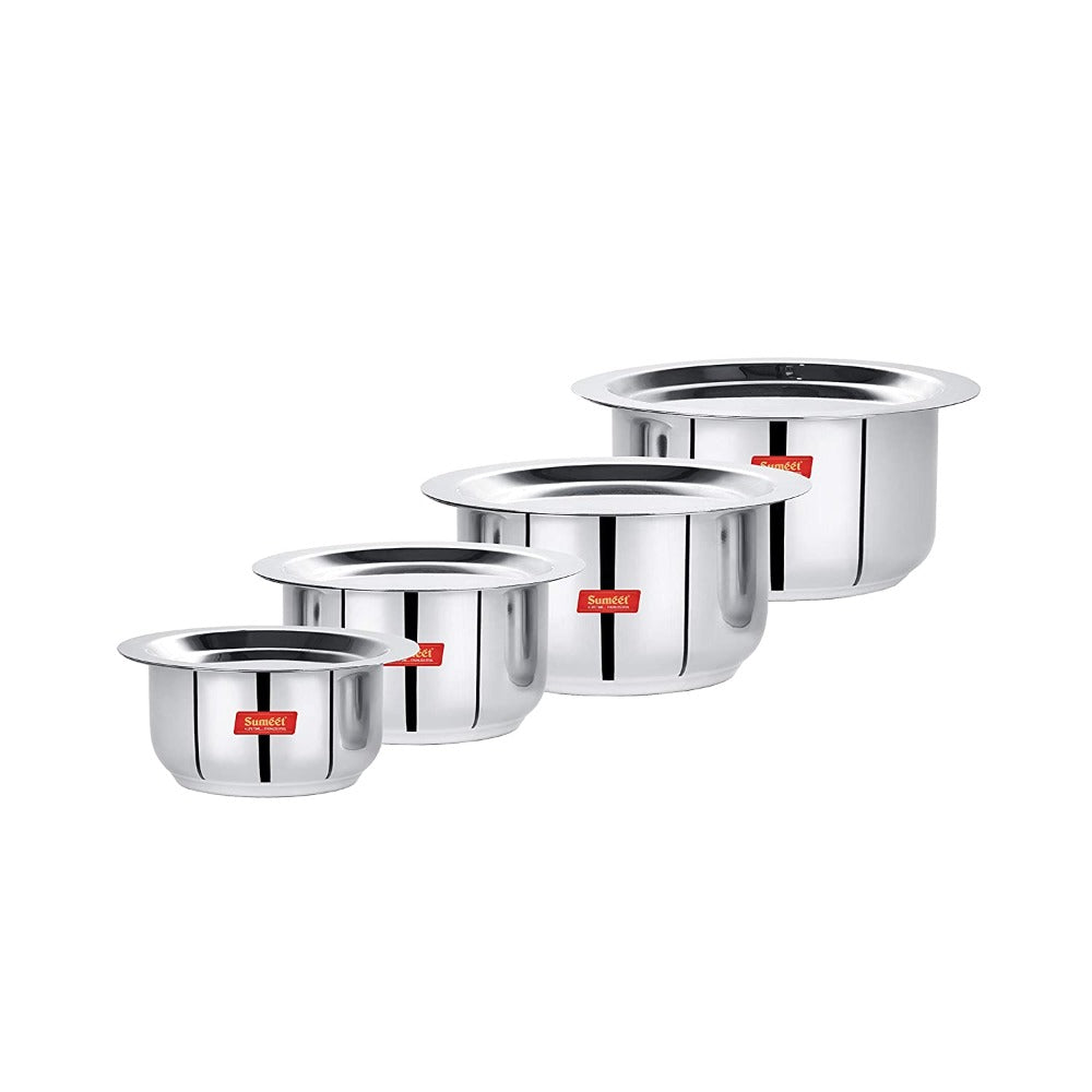 Sumeet Stainless Steel Tope/ Patila/cookware With Lids - Swadesiicart