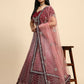 Maroon Fancy Net Sequence Embroidered Lehenga Choli with Dupatta - Dhara | Swadesiicart