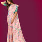 Aayaa Designer Printed Satin Saree - Multi Color