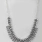 VOJ Silver-Toned Silver-Plated Oxidized Necklace | Swadesiicart