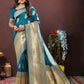 Lorenvalley Fashion Rama Soft Silk Woven Design Gold Zari Weaving Saree - Swadesiicart