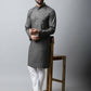 Even Apparels Brown Color Cotton Checked Men's Kurta With Band Collar (CHK1157) | Swadesiicart